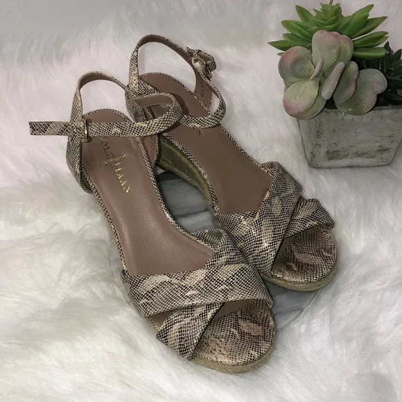 Cole Haan Sz 6.5 wedge sandals - Picture 2 of 5